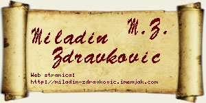 Miladin Zdravković vizit kartica